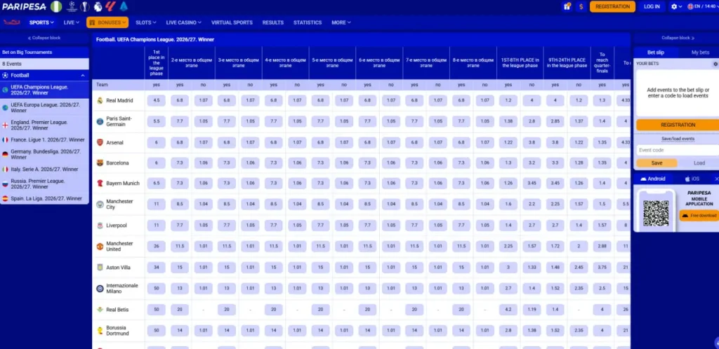 PariPesa bet online