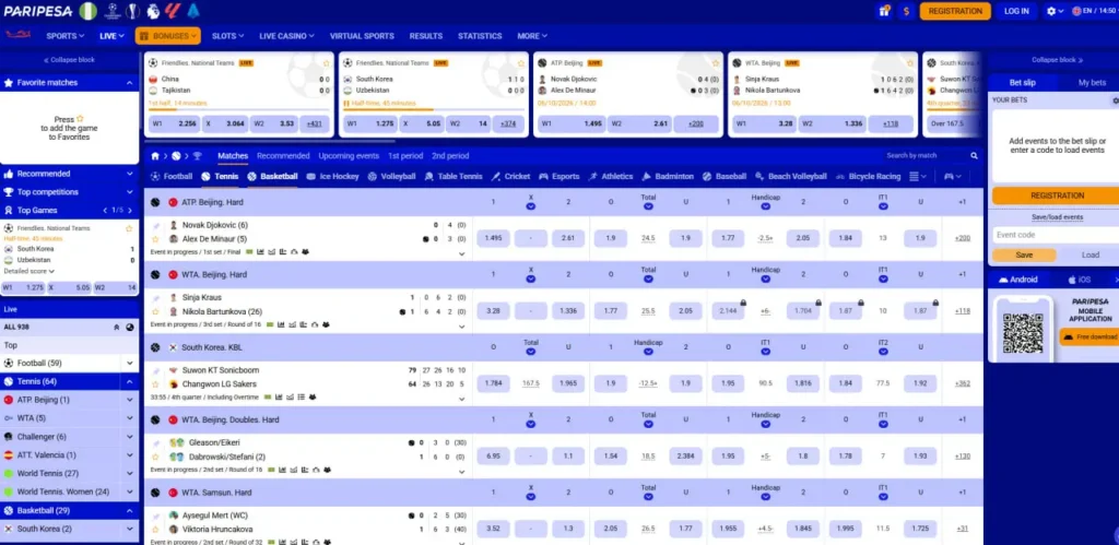 PariPesa live betting